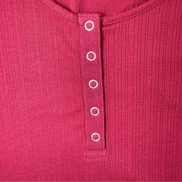 Elodie Long Sleeve Women’s Sexy Scoop Neck Button Down Ribbed Bodysuit Size S - Picture 6 of 13